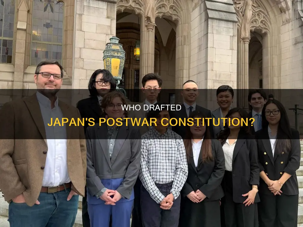 how many man wrote the japan constitution after the war