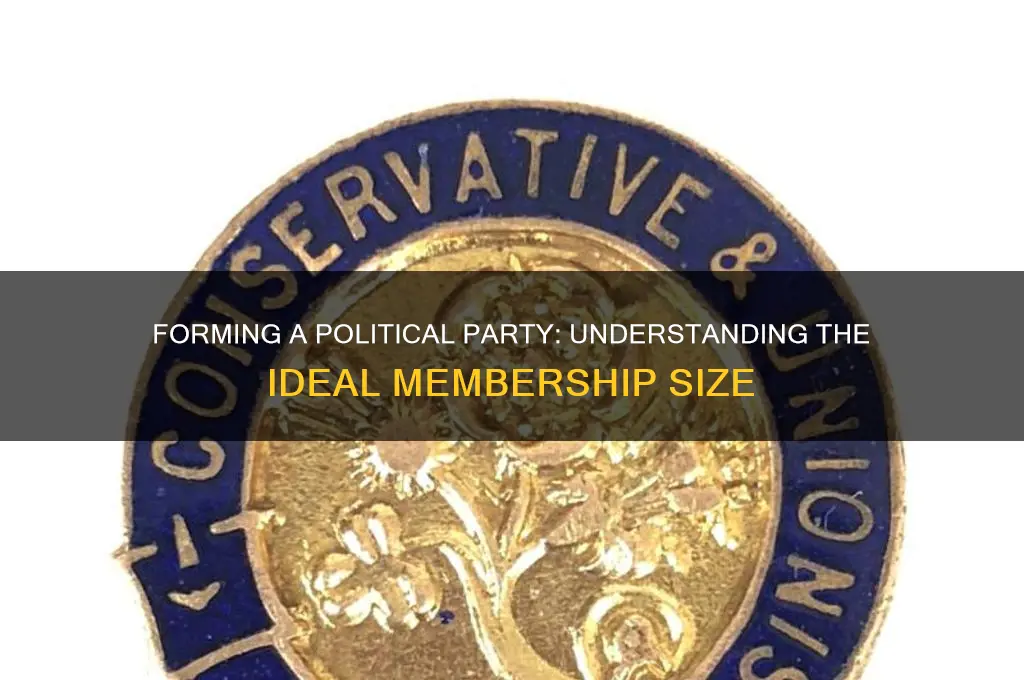 how many members to form a political party