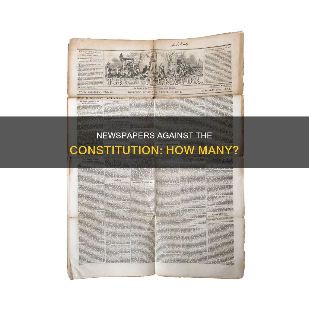 how many newspapers outright opposed ratificatin of the new constitution