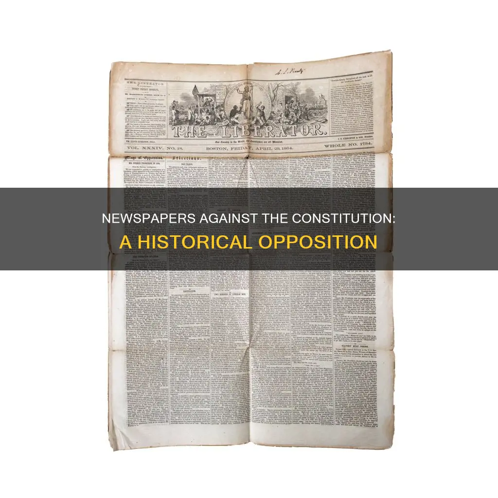 how many newspapers outright opposed ratification of the new constitution