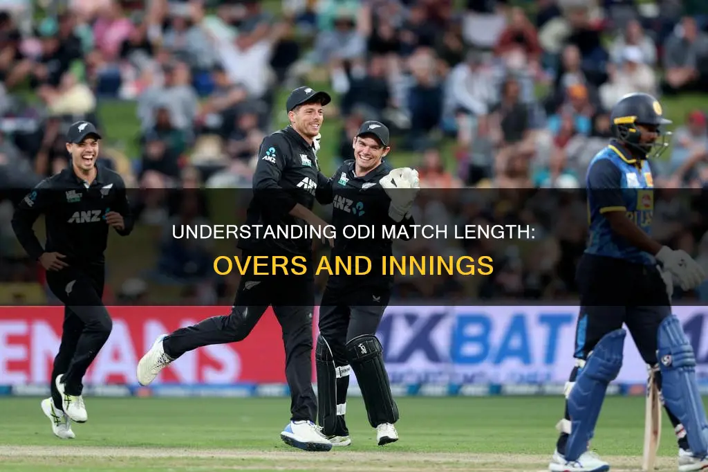 how many overs constitutes a game in odi