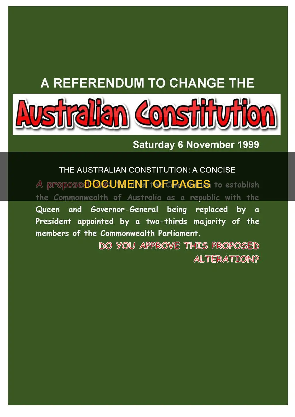 how many pages are in the australian constitution