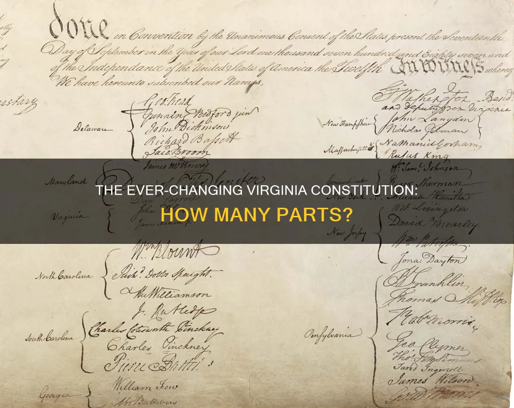how many parts are in the virginia constitution