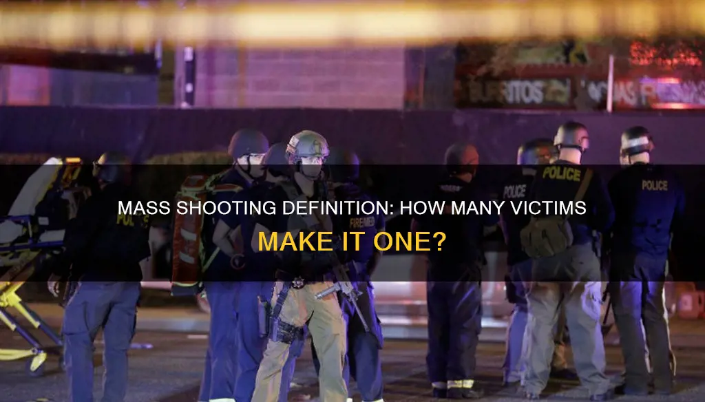 how many people shot constitutes a mass shooting