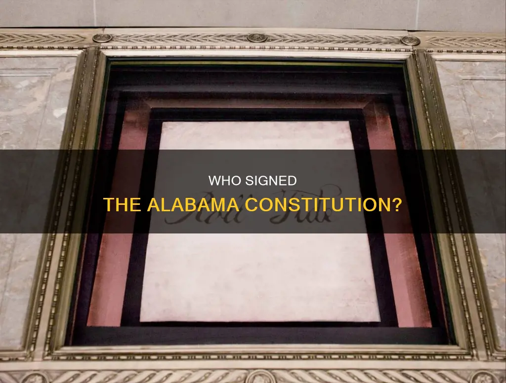 how many people signed the alabama constitution