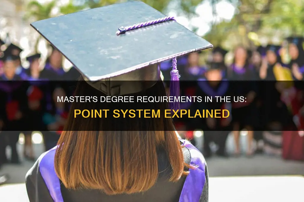 how many points constitutes masters degree in us