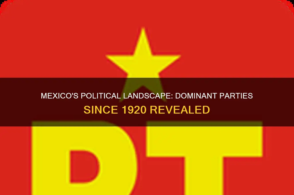 how many political parties a ave controlled mexico since 1920