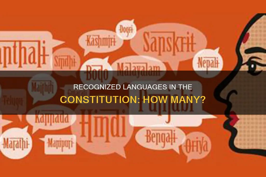 how many scheduled languages are recognised by the constitution