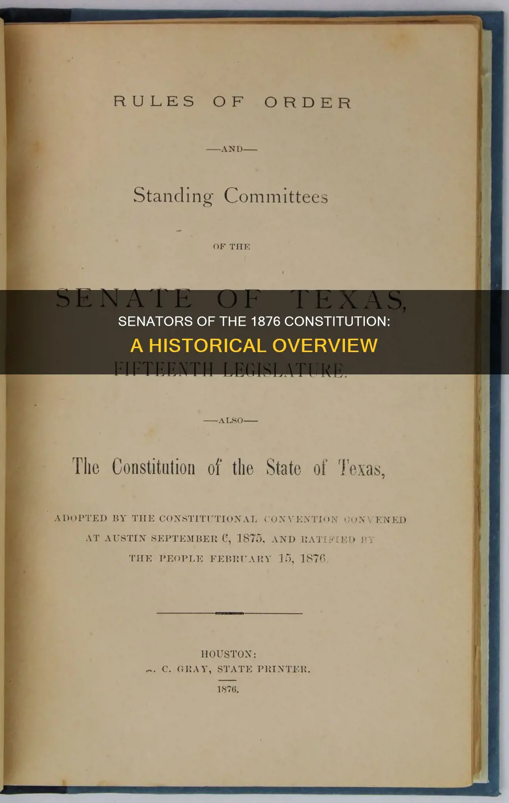 how many senators of the constitution of 1876