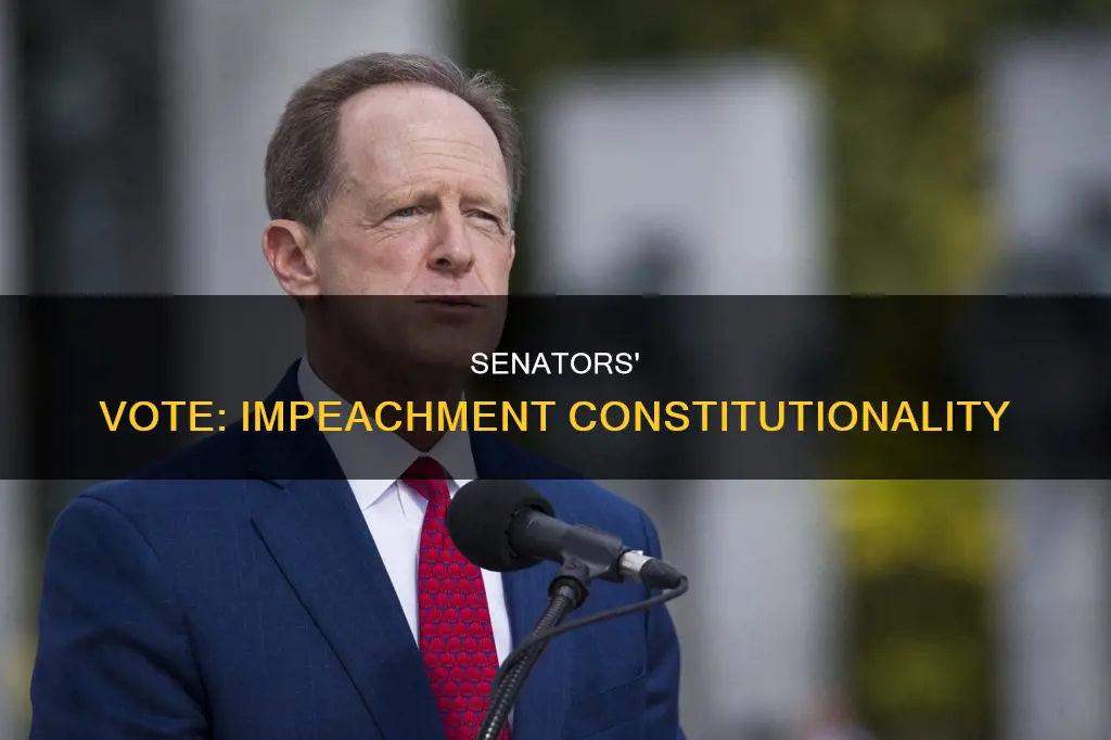 how many senators voted that impeachment is constitutional