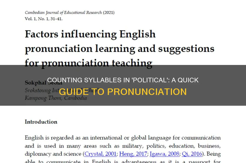 how many syllables in political