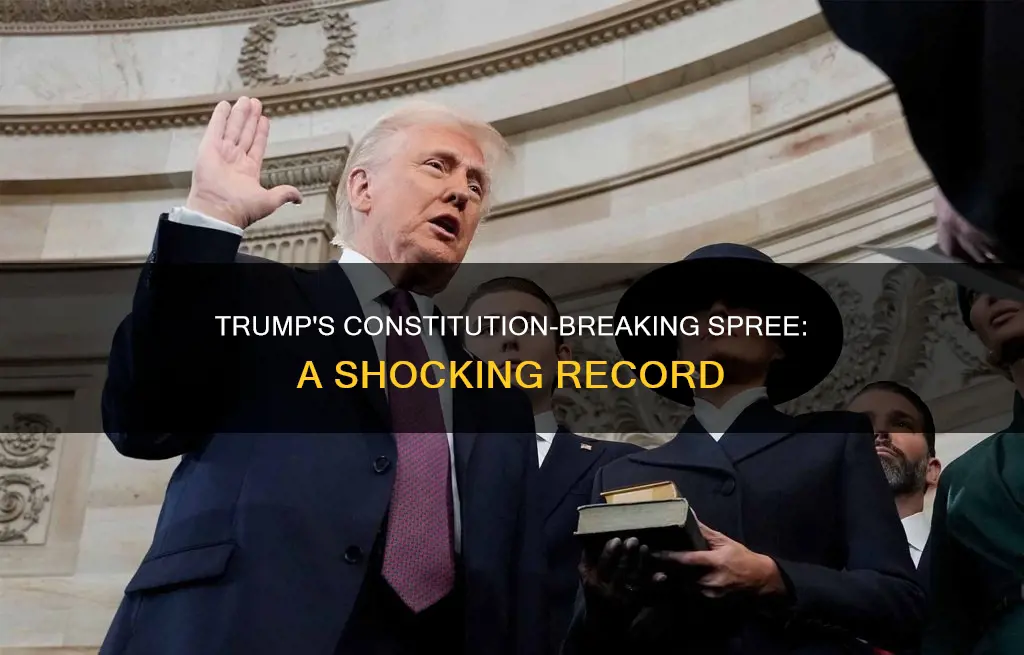 how many times has donald trump broken the constitution