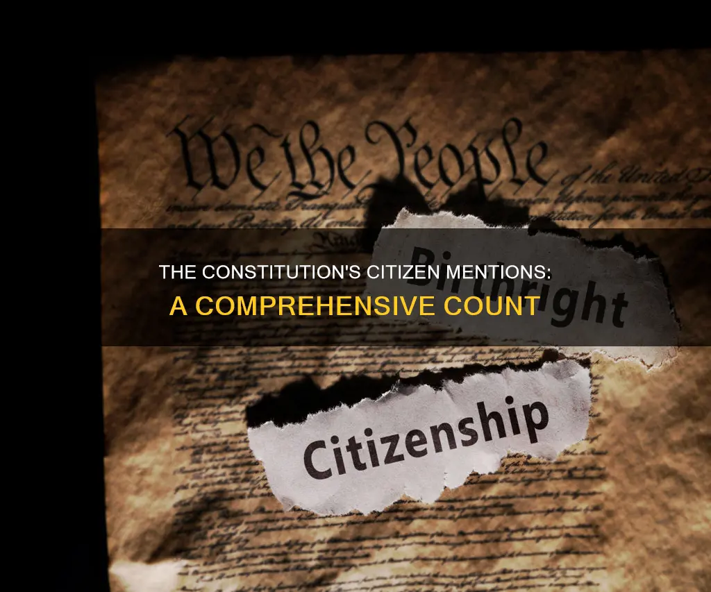 how many times is citizen mentioned in the constitution