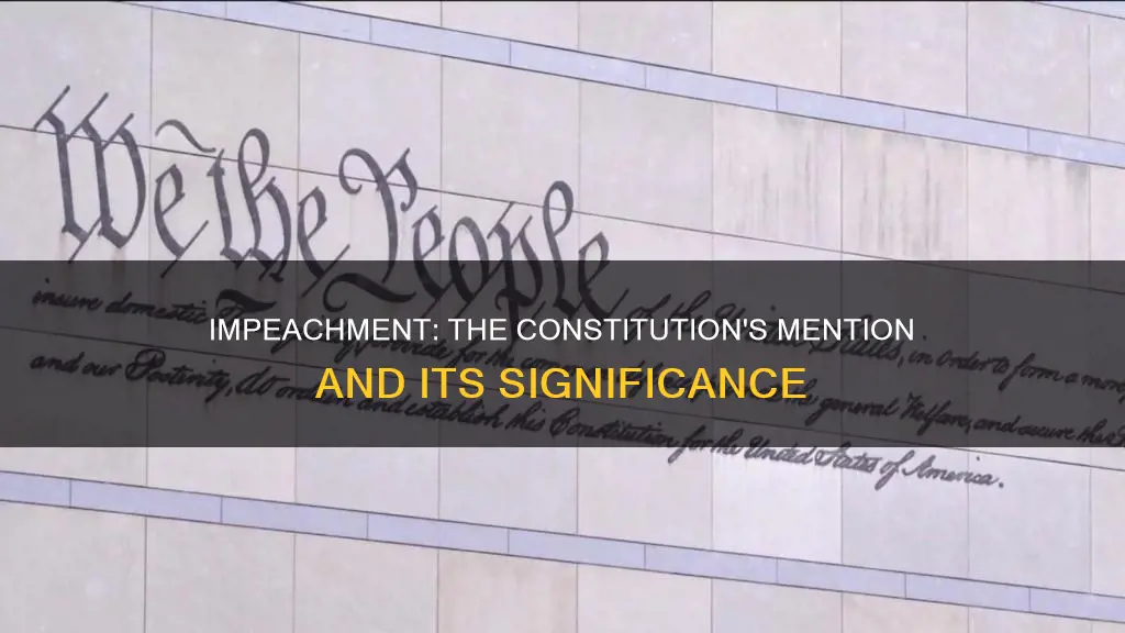 how many times is impeachment mentioned in the constitution