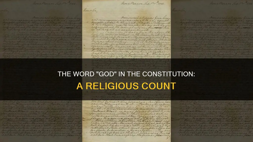 how many times is the word god in the constitution