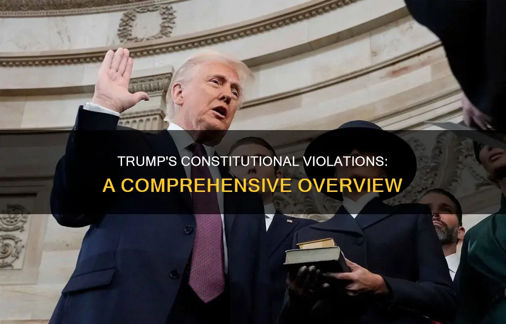 how many ways has trump broke the constitution