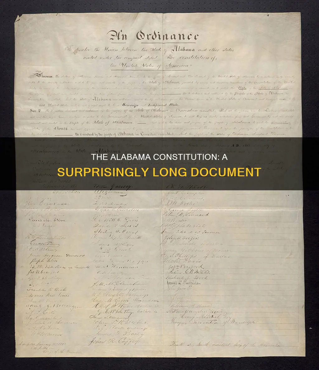 how many words are in the alabama constitution