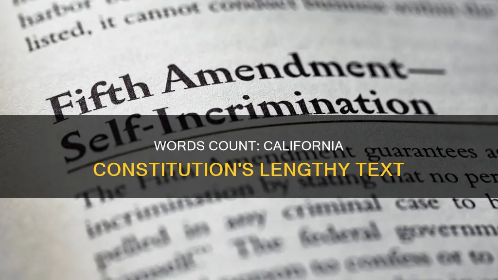 how many words are in the california constitution