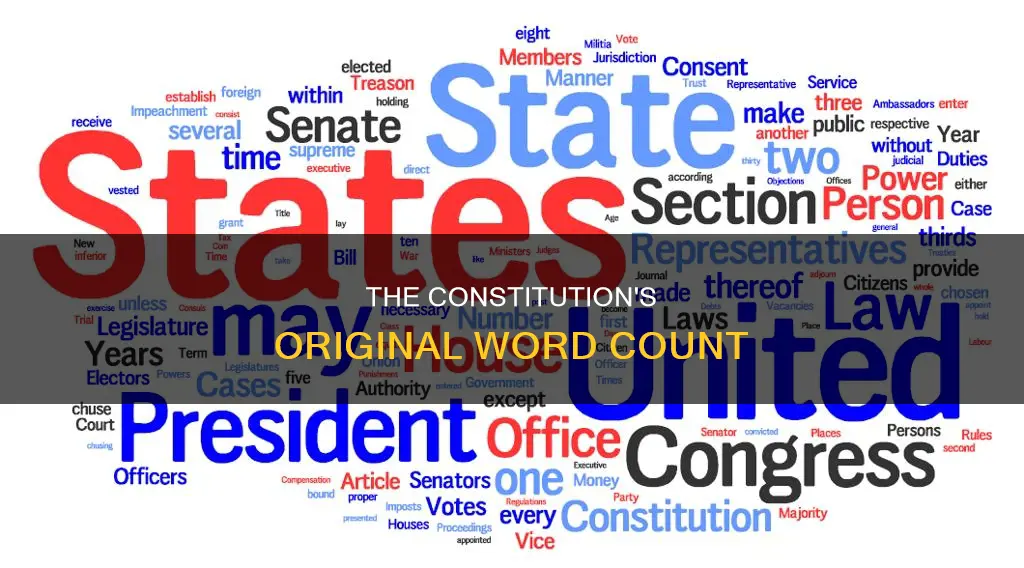 how many words are in the constitution before amendments