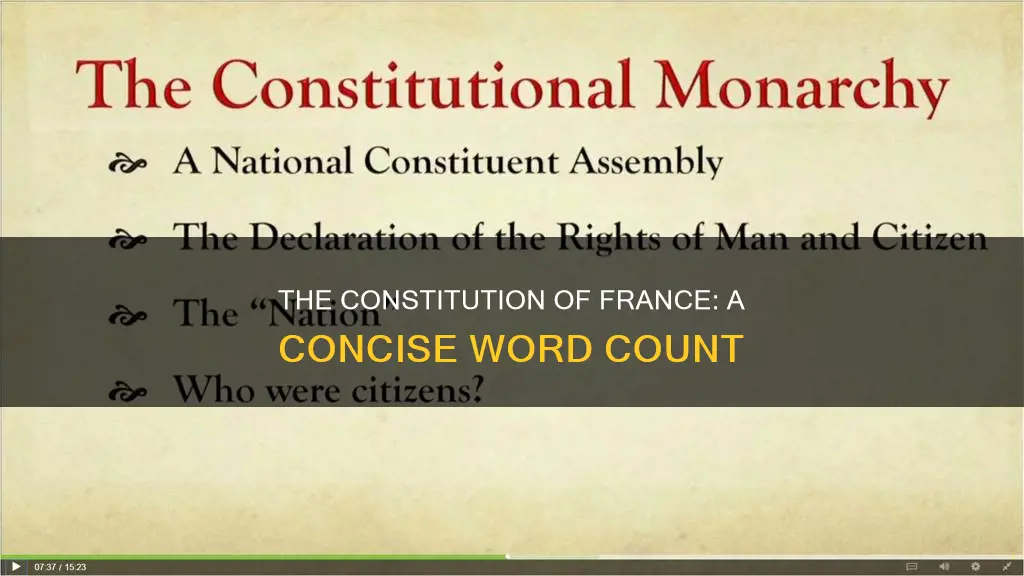 how many words are in the constitution of france