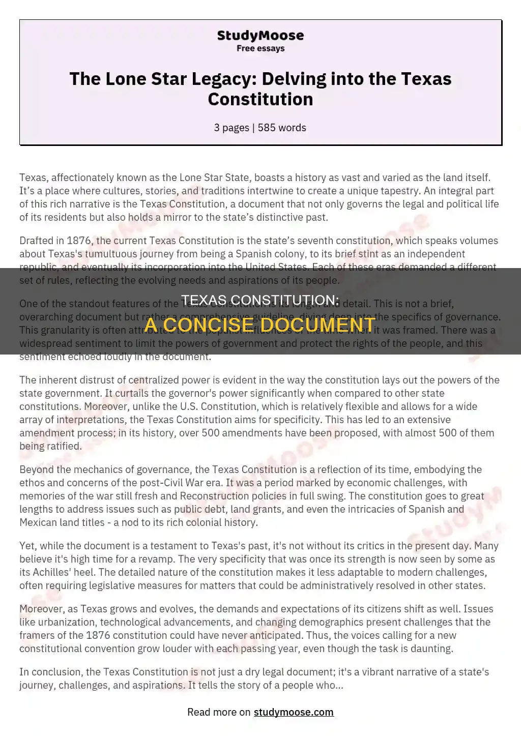 how many words are in the constitution of texas