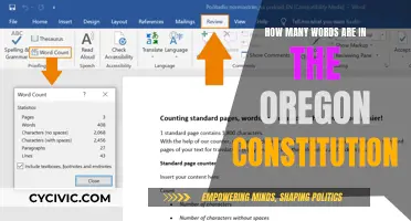 The Oregon Constitution's Word Count: A Comprehensive Overview