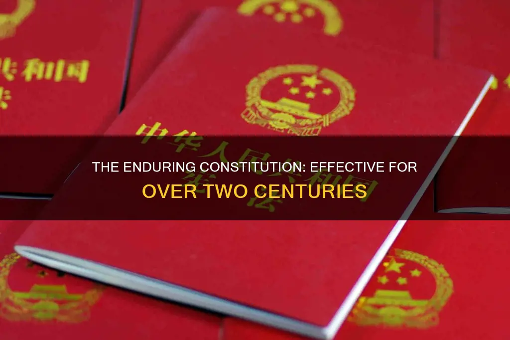 how many years has the constitution been in effect