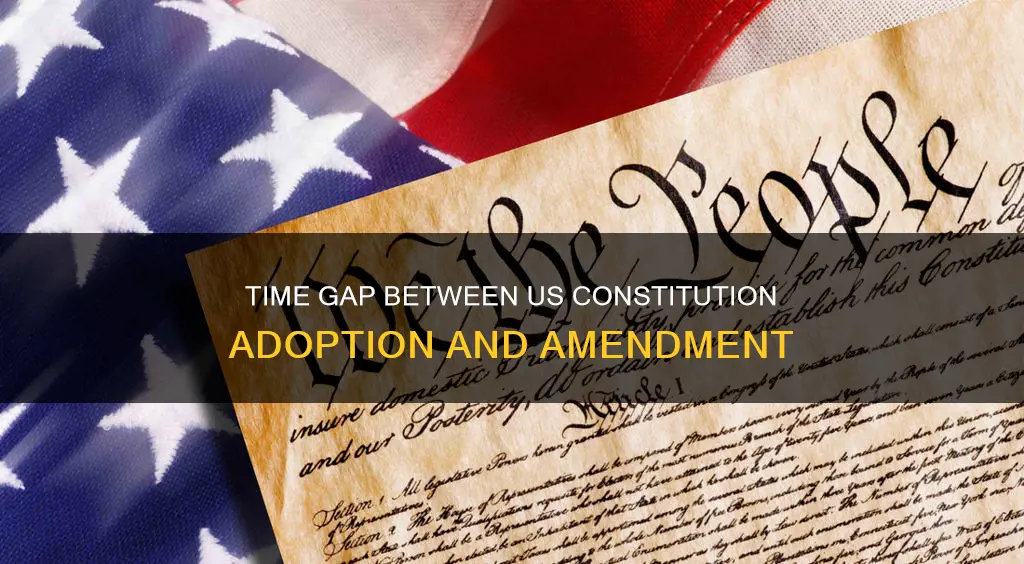 how many years passed between adoption of the us constitution