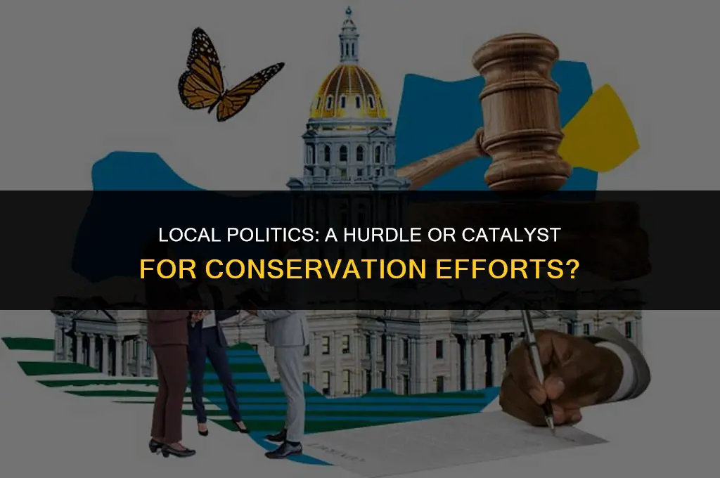 how might ocal politics affect or impede conservation afforts
