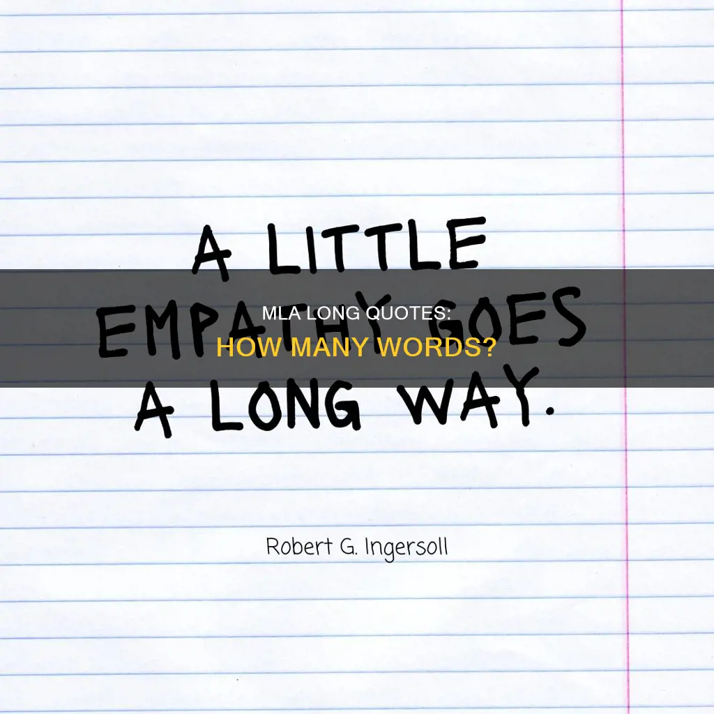 how much constitutes as an mla long quote