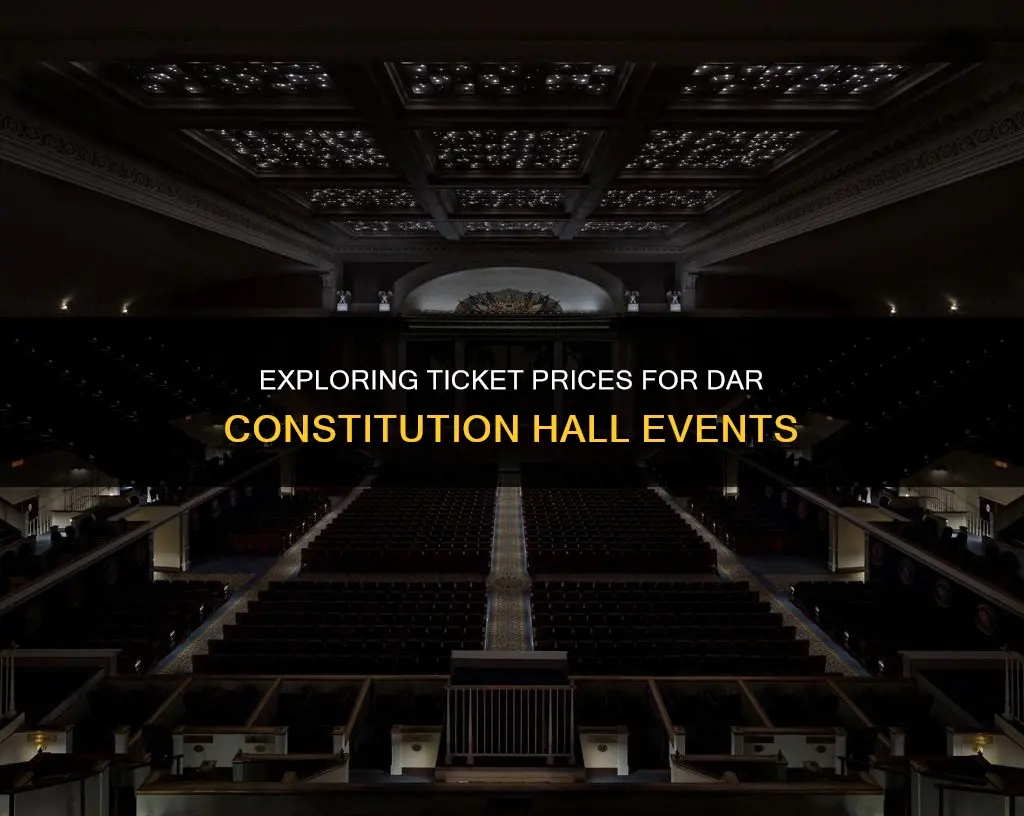 how much do tickets at dar constitution hall cost