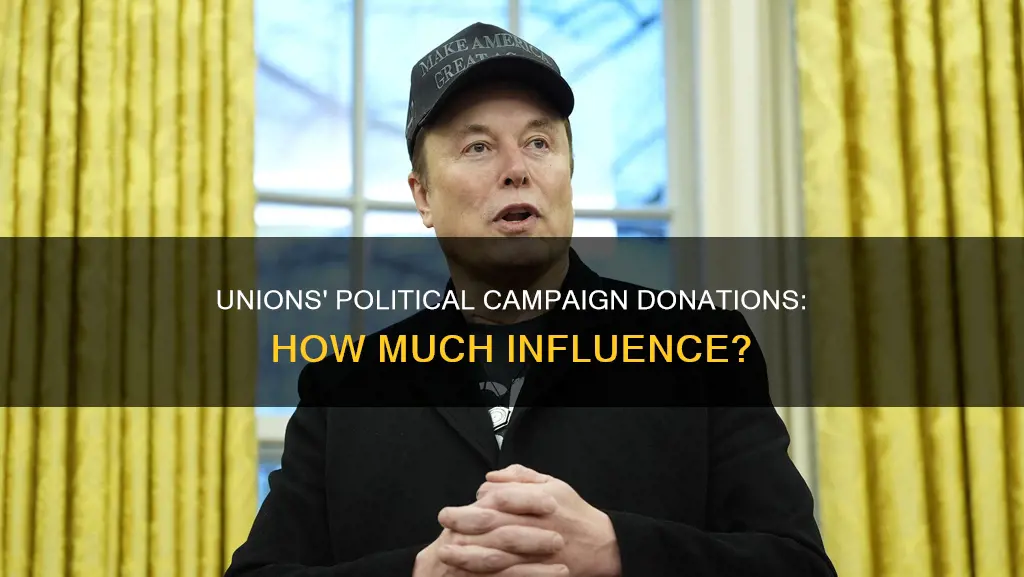 how much do unions donate to political campaigns