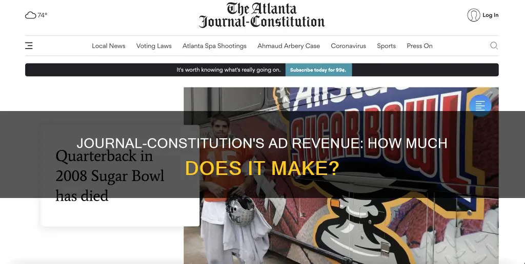 how much does atlanta journal constitution receive in advertising