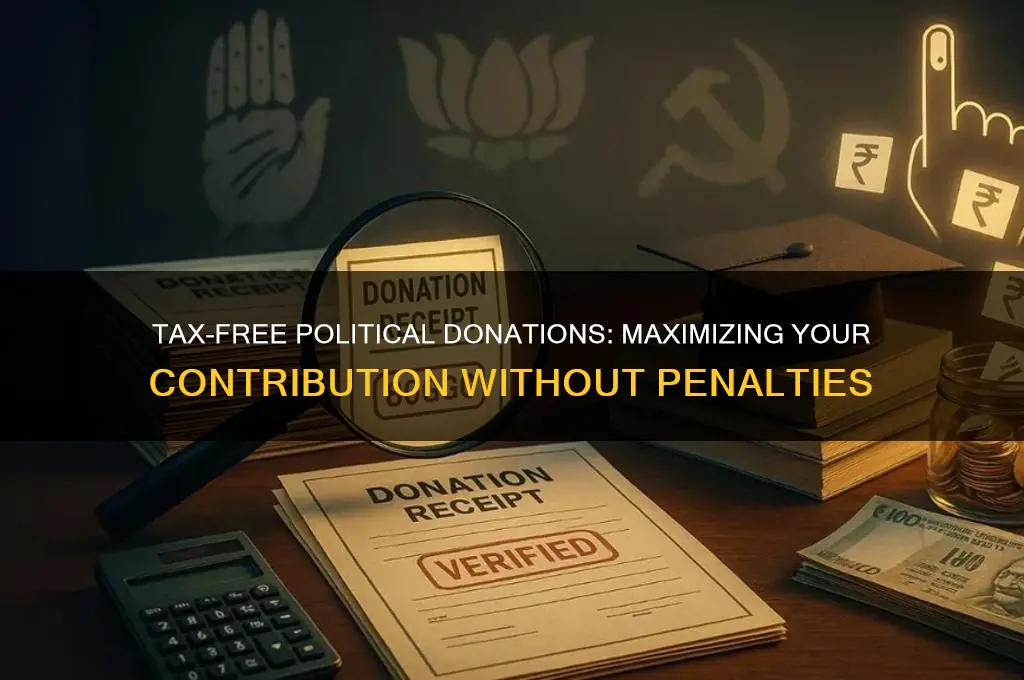 how much donation to political party is tax free