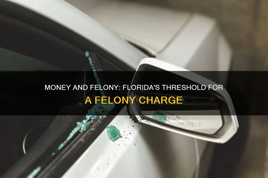 how much money constitutes a felony in florida