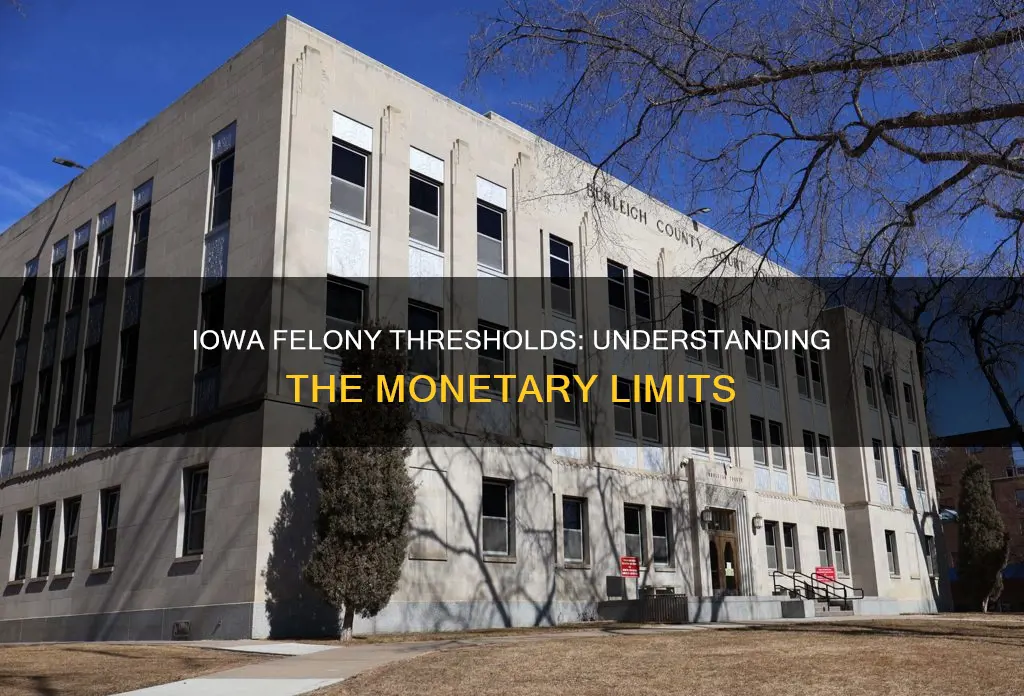 how much money constitutes a felony in iowa