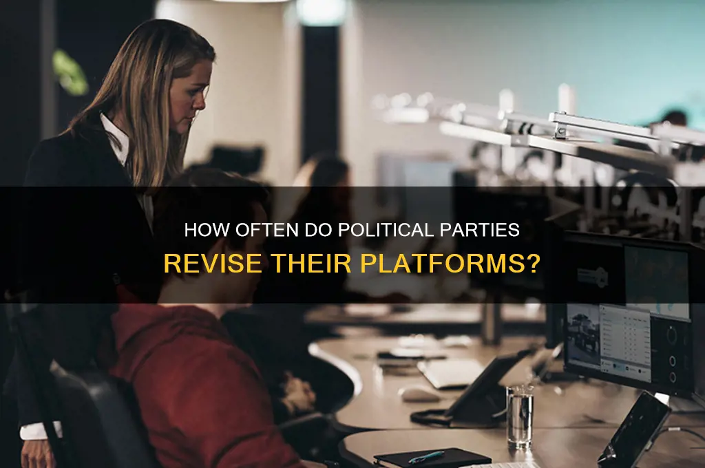 how often does a political party generally revise their platform