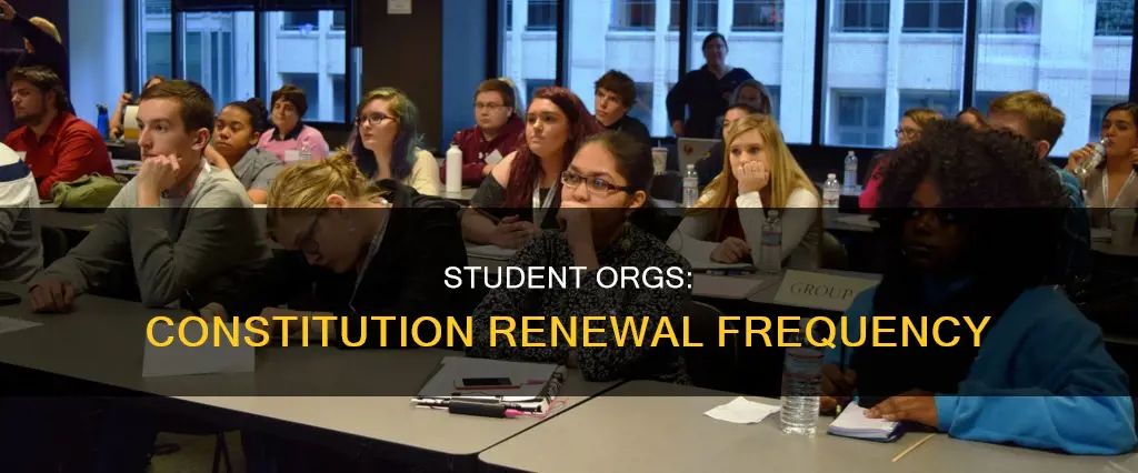 how often should student orgs constitutions be renewed