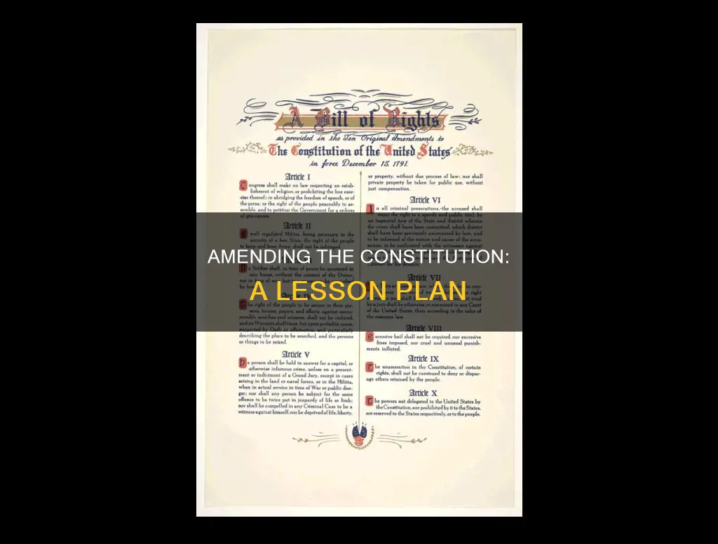 how our constitution is amended lesson plan