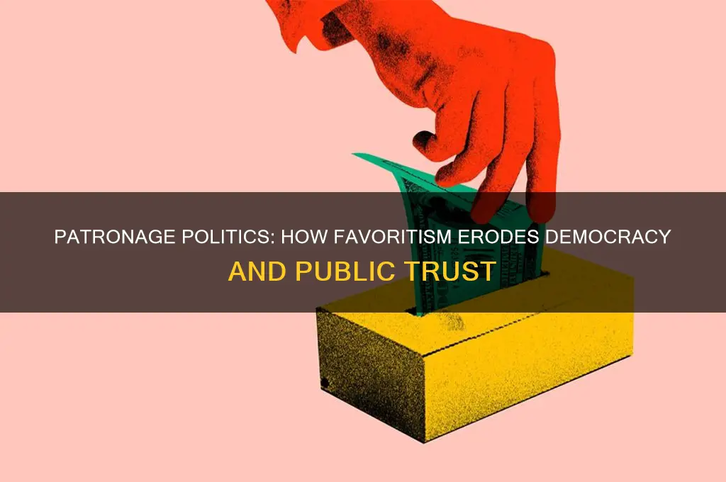 how patronage undermines politics