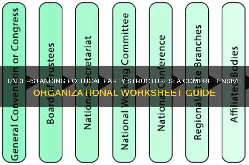 how political parties are organized worksheet