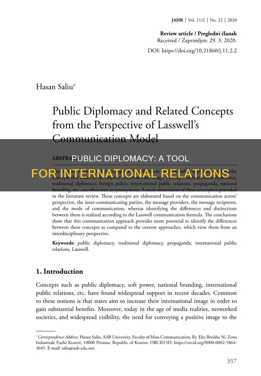how public diplomacy relates to international relations