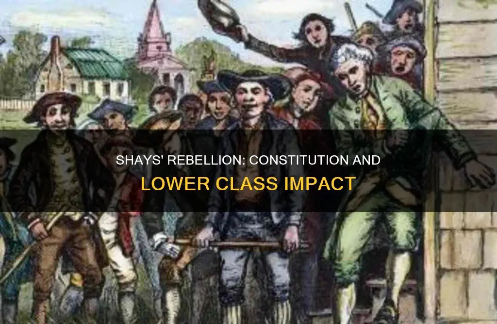 how shays rebellion affect the constitution and lower class