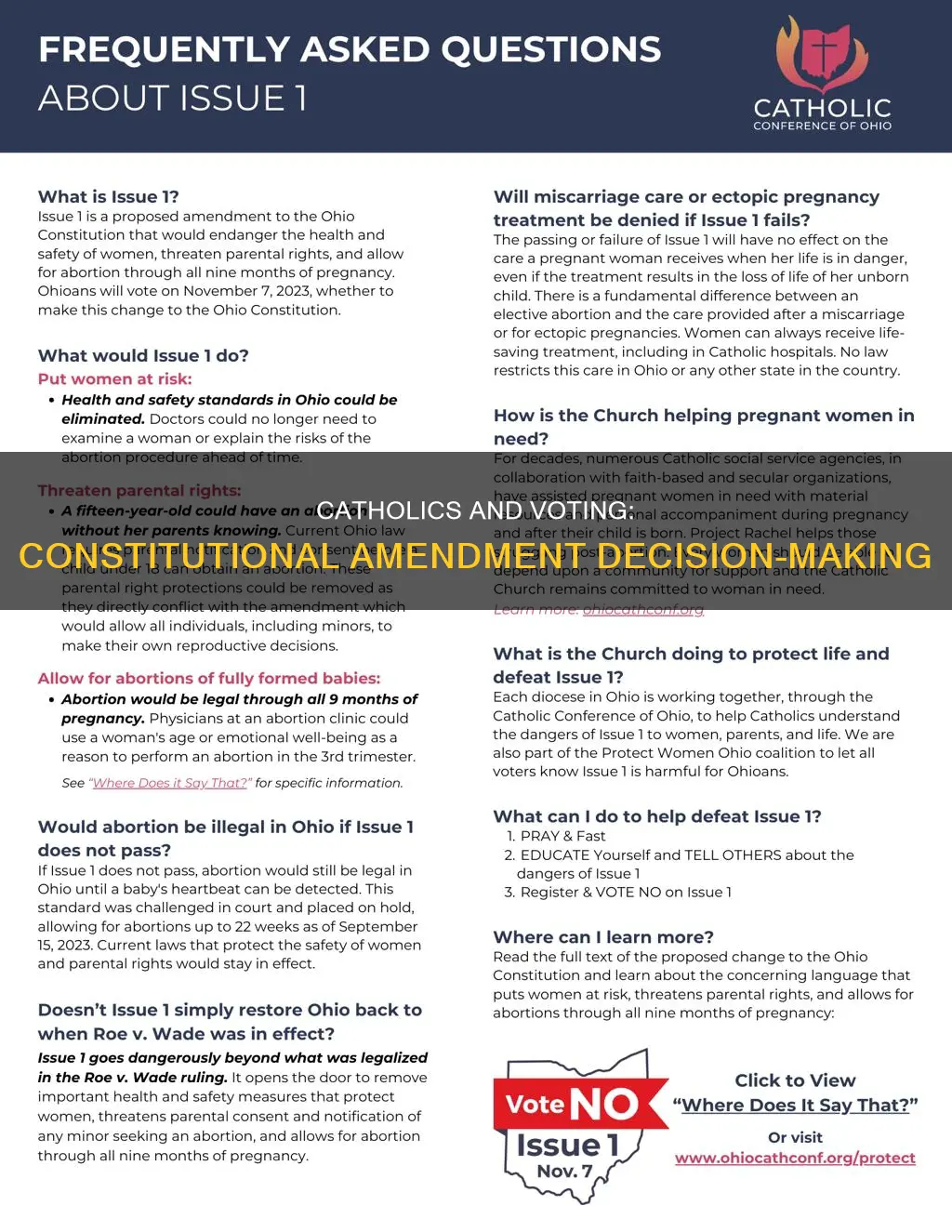 how should catholics vote for constitutional amendment 1
