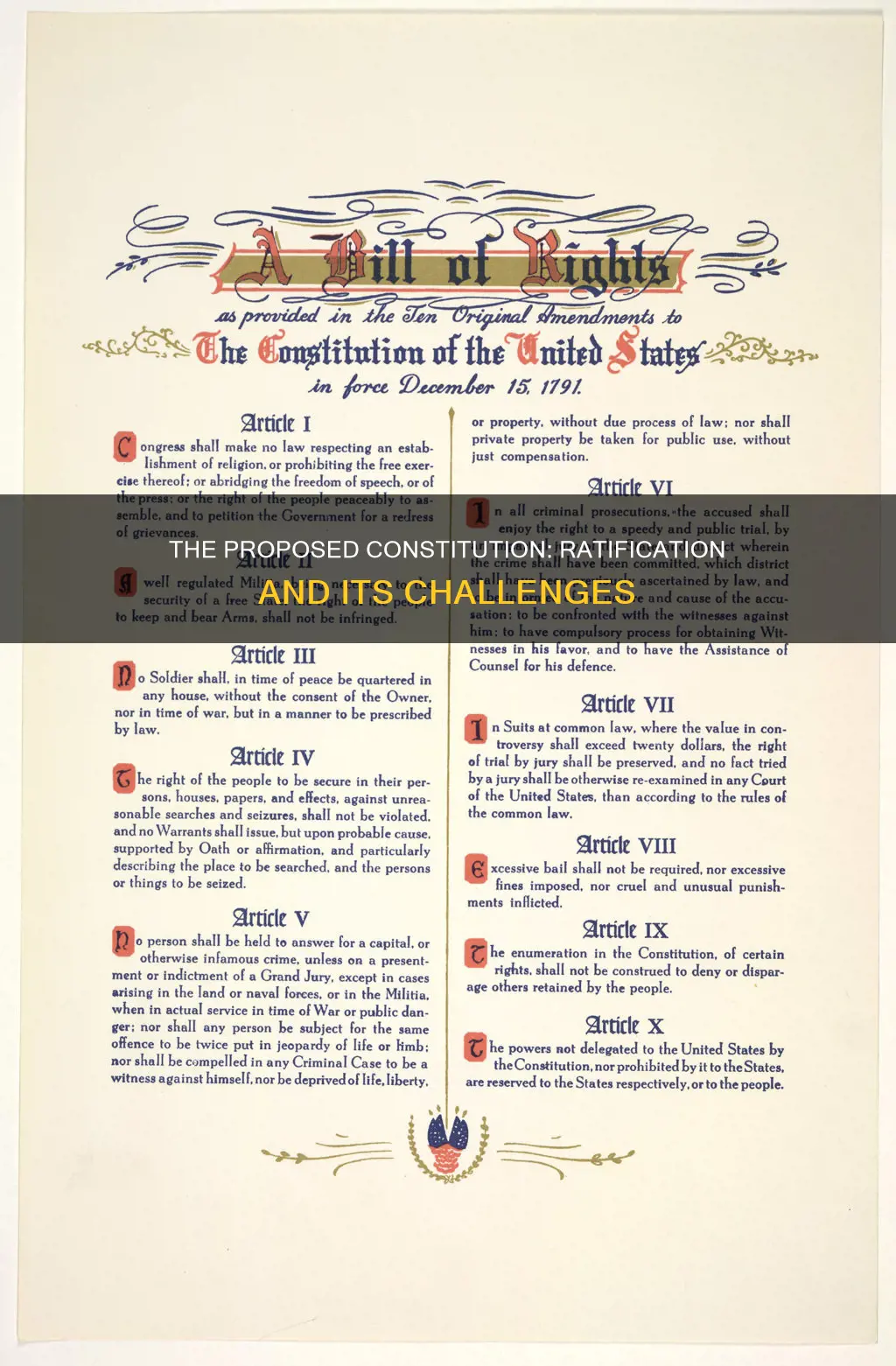 how should the proposed constitution be considered for ratification