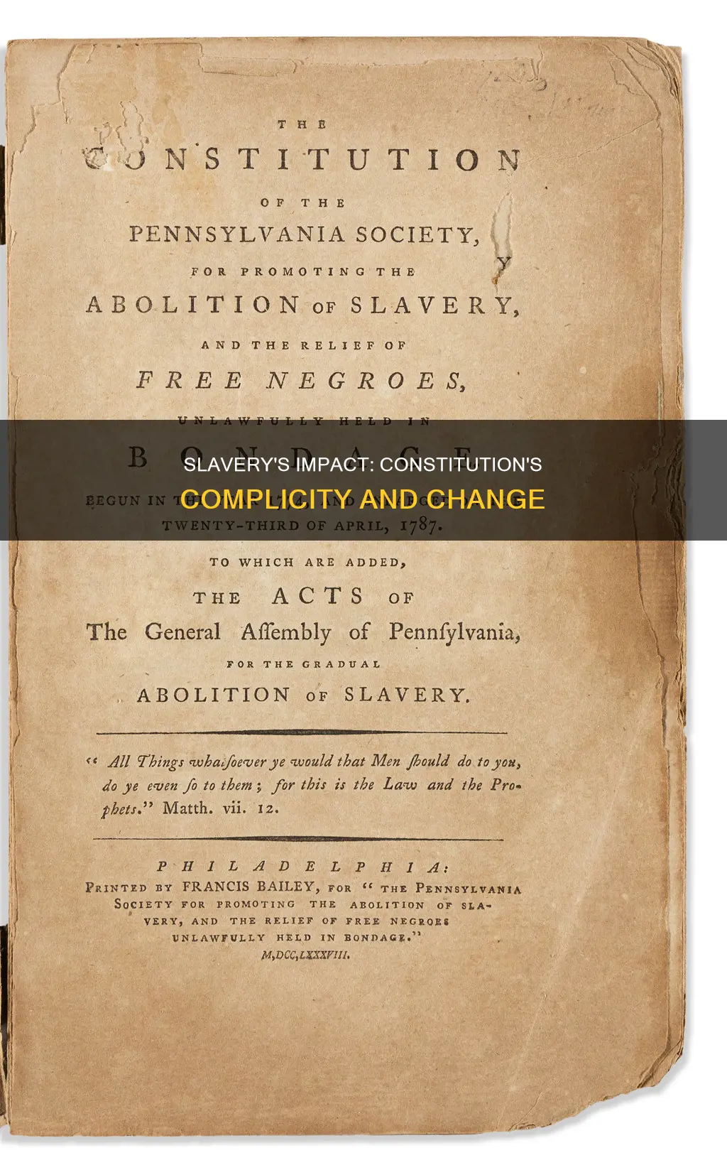 how slavery has shaped and been shaped by the constitution
