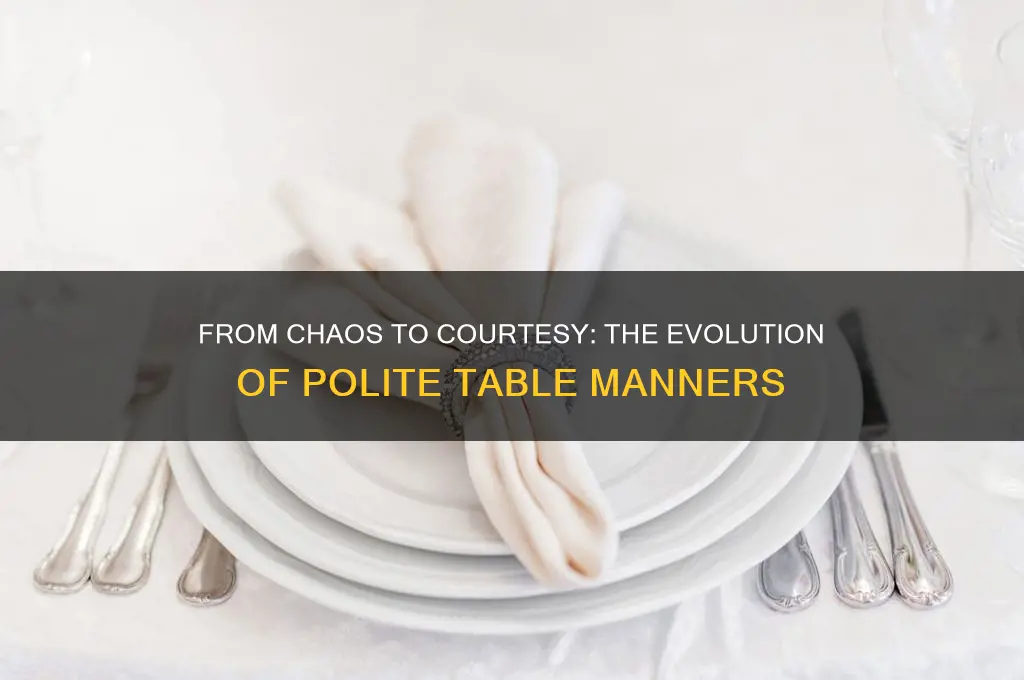 how table manners became polite