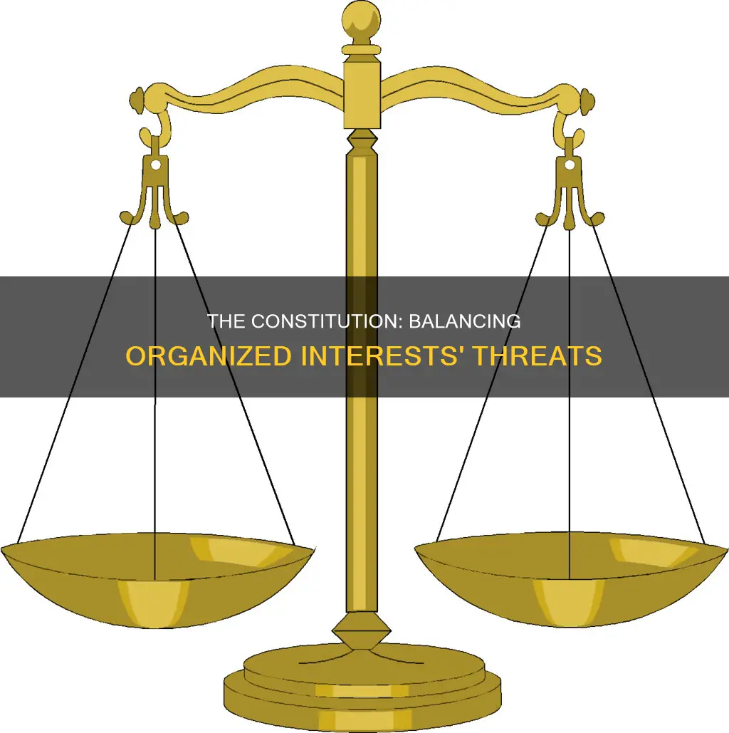 how the constitution balances the threat posed by organized interests