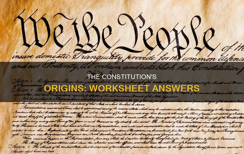 how the constitution came to be worksheet answers