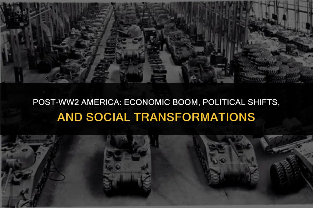 how the us changed economically politically and socially after ww2